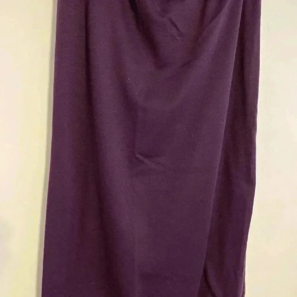 PLUS SIZE MOA SOLID PURPLE PENCIL SKIRT